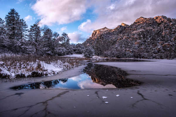 Poster Pemandangan Gunung USA Mountains Winter 1Z 003