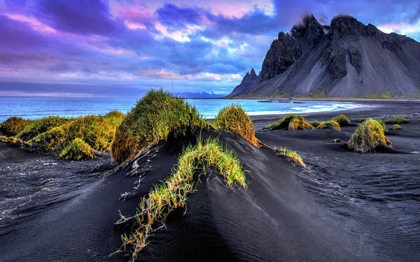 poster pemandangan alam gunung Beach Iceland Mountain Ocean Sand Sea Earth Beach APC