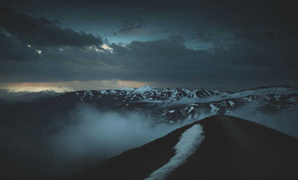 poster gunung Cloud Fog Mountain Nature Night Mountains Mountain2 APC