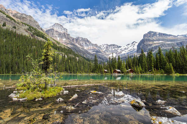 poster pemandangan alam gunung Canada Parks Mountains Lake Forests Stones Sky 1Z