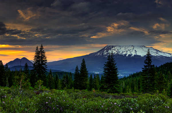 poster gunung Scenery USA Mountains 1Z 001