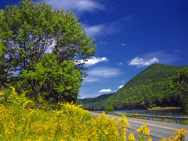 poster pegunungan Sky Mountains Roads USA 1Z