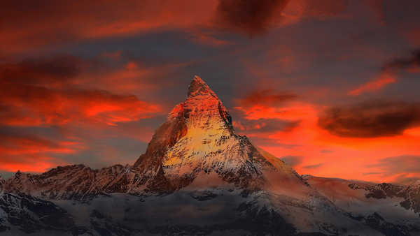 poster pemandangan alam gunung Mountains Matterhorn APC 002