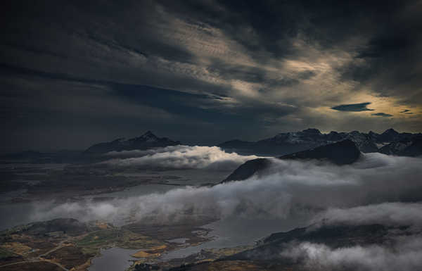 Poster Pemandangan Gunung Scenery Mountains Clouds 1Z