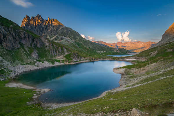 Poster Pemandangan Gunung Mountains Lake France Alps 1Z