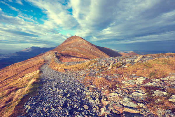 poster gunung Mountains Stones Sky Clouds 1Z