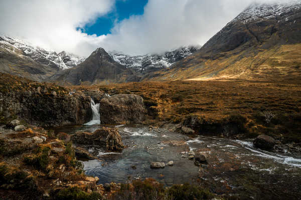 poster gunung Mountains Stones Rivers Scotland Fairy Pools 1Z