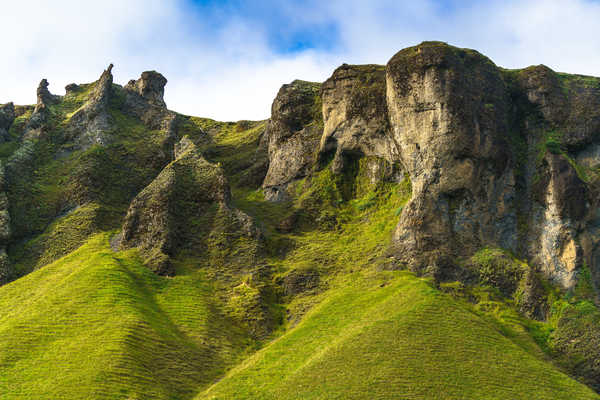 Poster Pemandangan Gunung Mountains Iceland Trolls of Foss Crag 1Z