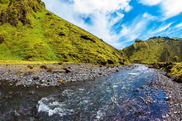 Poster Pemandangan Gunung Iceland Mountains Rivers 1Z