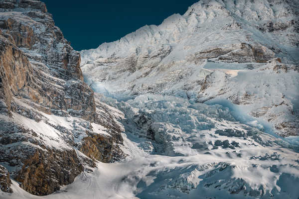 poster gunung Switzerland Mountains Winter Eigergletscher Alps 1Z