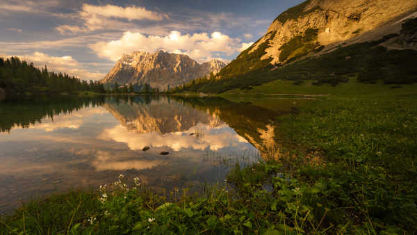 poster pemandangan alam gunung Scenery Mountains Lake Reflection 1Z