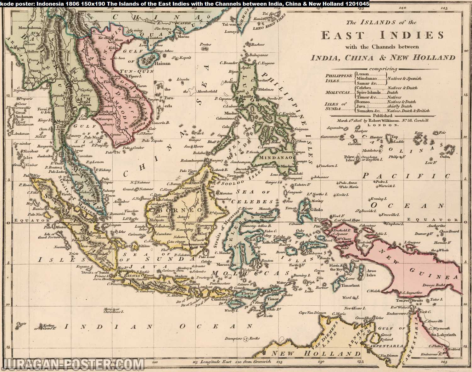 peta indonesia kuno tahun 1806