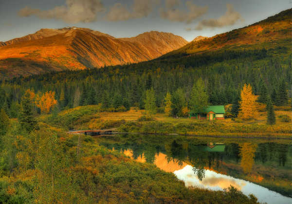 poster pegunungan USA Mountains Autumn 1Z 001