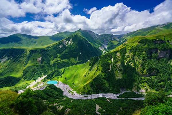 poster gunung Sky Mountains Scenery Georgia Gudauri 1Z