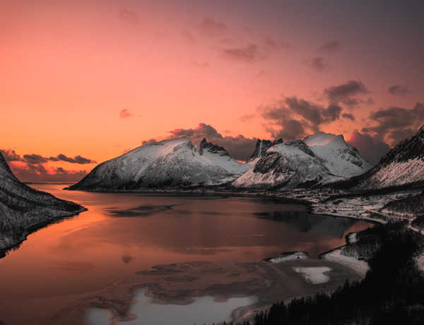 Poster Pemandangan Gunung Lake Mountain Snow Lakes Lake5 APC