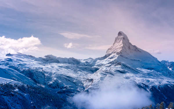 Poster Pemandangan Gunung matterhorn alps mountains peak morning switzerland 4k WPS