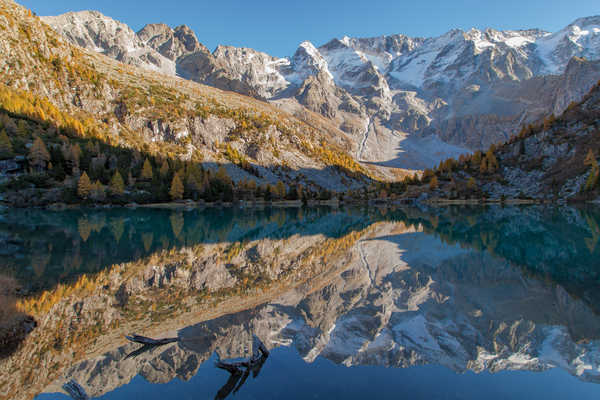 poster gunung Italy Mountains Lake lago Aviolo Reflection 1Z