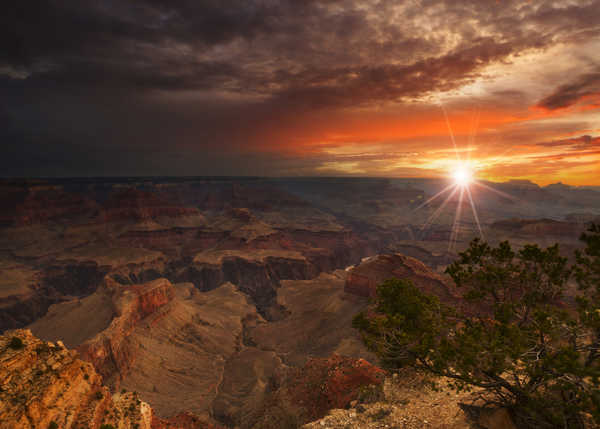 poster pegunungan Grand Canyon Park USA Parks Mountains Sunrises and 1Z 004