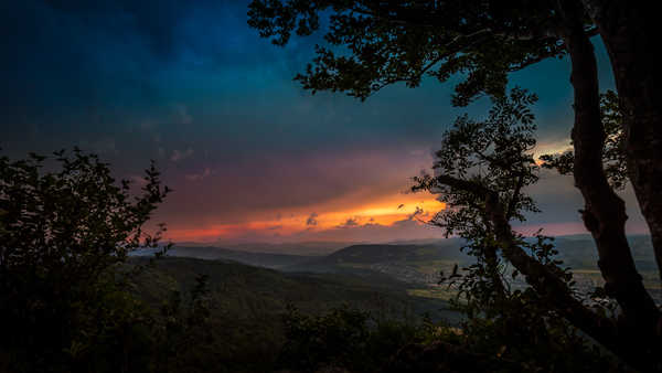 poster pemandangan alam gunung Forest Landscape Mountain Sunrise Tree Earth Sunrise APC