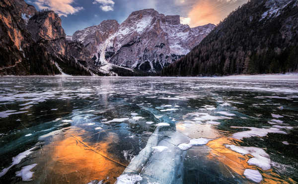 poster pegunungan Ice Lake Mountain Nature Lakes Lake APC