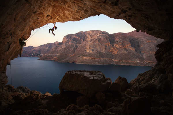 poster pemandangan alam gunung Greece Mountains Stones Mountaineering Kalymnos 1Z