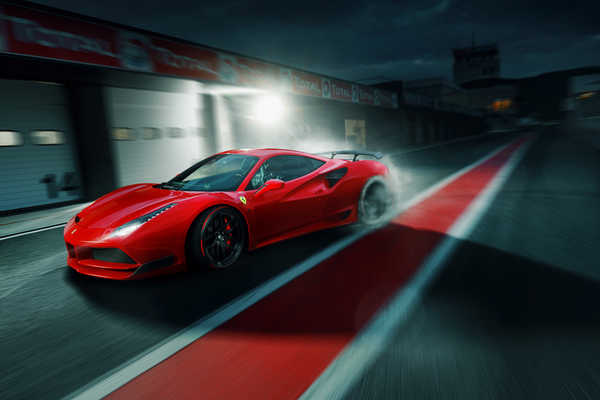 Poster Mobil Ferrari Ferrari 488 APC041