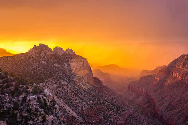 poster pemandangan alam gunung Grand Canyon Park USA Parks Mountains Sunrises and 1Z 003