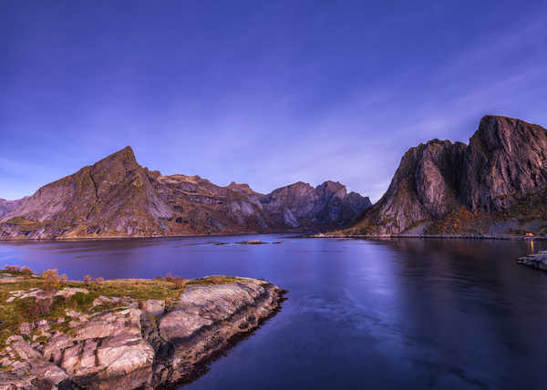 poster pegunungan Norway Lofoten Mountains Bay 1Z 002