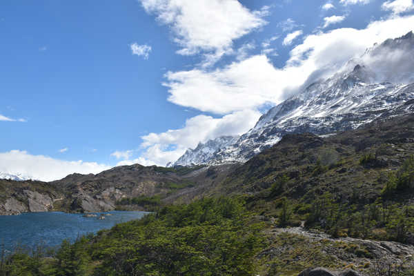 Poster Pemandangan Gunung Chile Mountains Lake Patagonia Torres del Paine 1Z