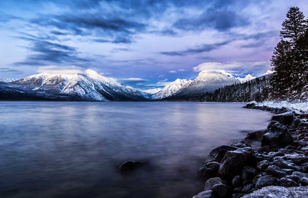 poster gunung USA Lake Mountains Parks 1Z