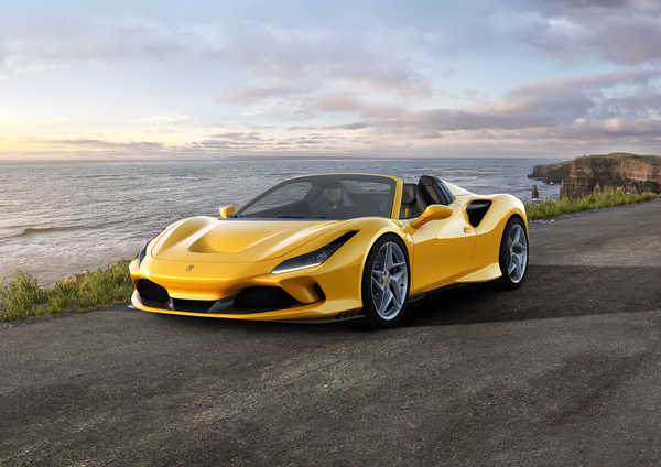Poster Mobil Ferrari Spider F8 Yellow Roadster 1ZM Poster Mobil Ferrari Spider F8 Yellow Roadster 1ZM