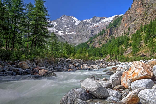 poster pemandangan alam gunung Italy Parks Mountains Forests Rivers Stones Valle 1Z