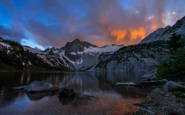 poster pegunungan Lake Landscape Mountain Nature Rock Lakes Lake APC