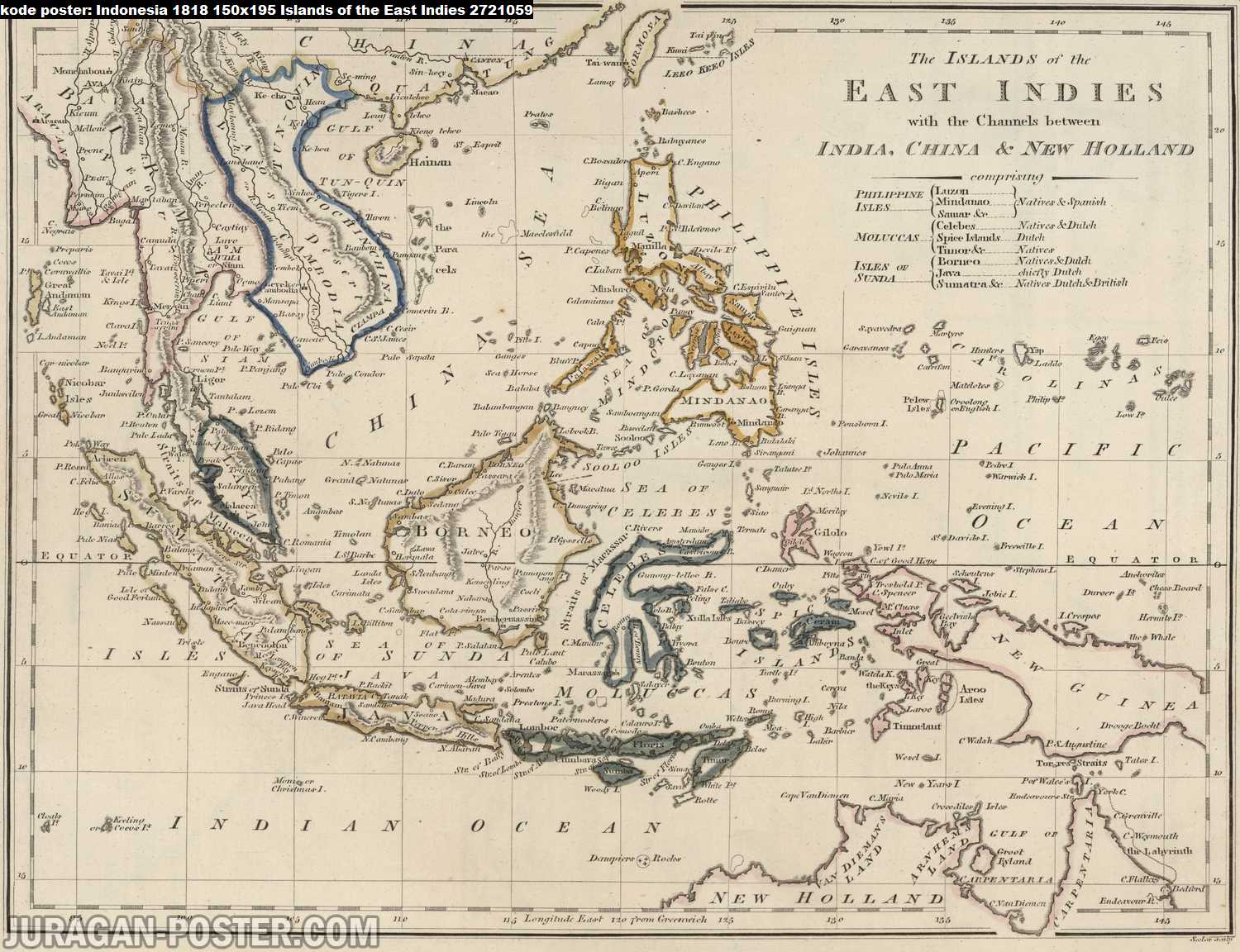 peta indonesia kuno tahun 1818