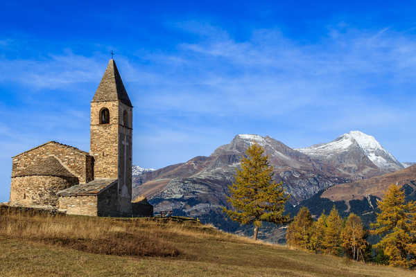 poster gunung Sky Mountains Church France La chapelle 1Z