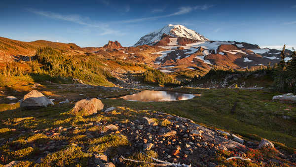 Poster Pemandangan Gunung Mount Rainier Mountain Rock Mountains Mount Rainier0 APC