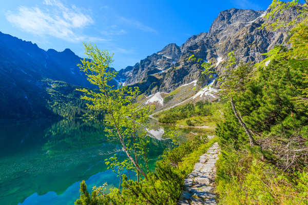 Poster Pemandangan Gunung Poland Mountains Lake Morskie Oko lake Tatra 1Z