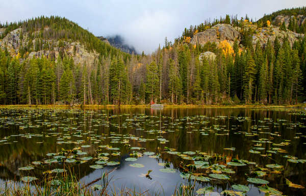 poster pegunungan USA Parks Lake Mountains 1Z 001