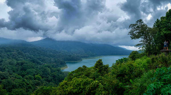 poster gunung Indonesia Tropics Scenery Mountains Lake Forests 1Z