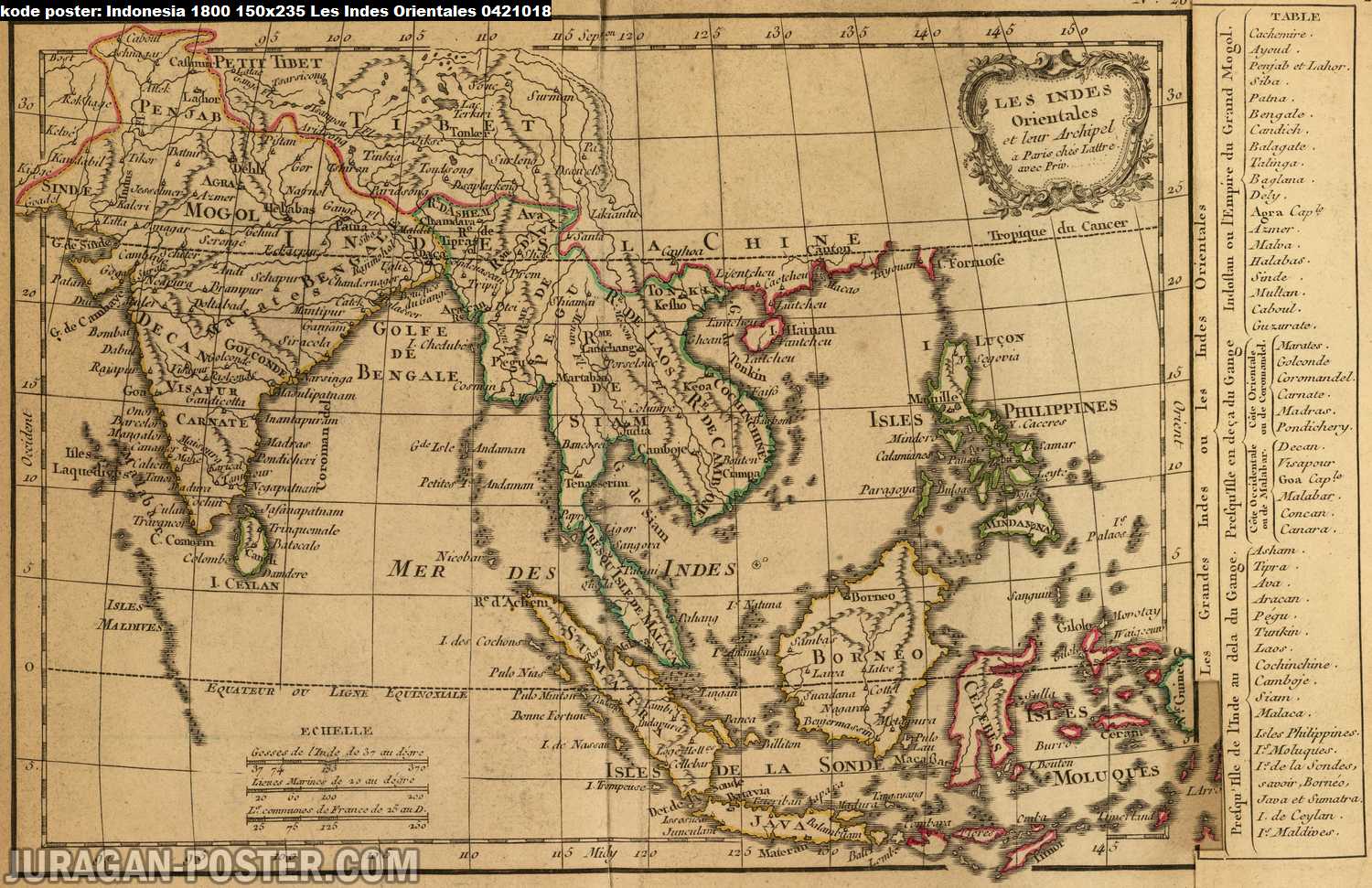 peta indonesia kuno tahun 1800