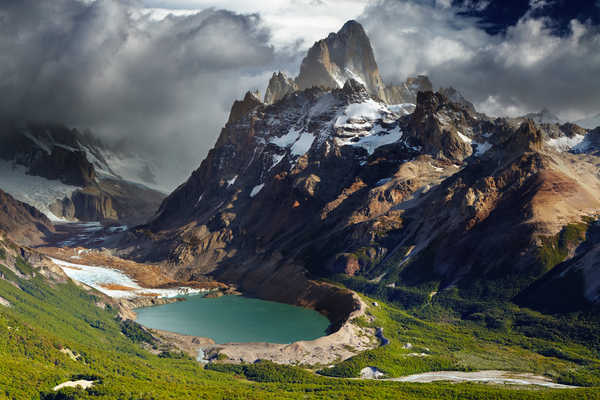 Poster Pemandangan Gunung Argentina Mountains Lake 1Z 001