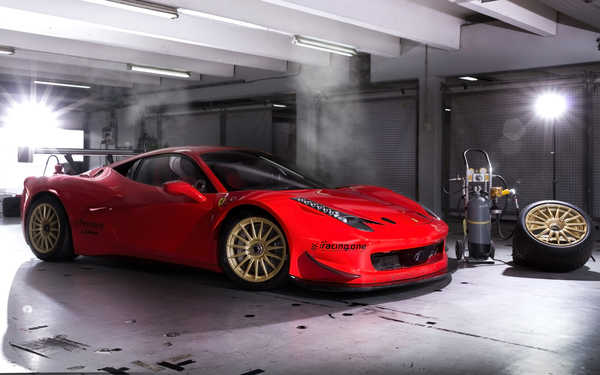 Poster Mobil ferrari 458 racing one loma wheels ferrari 1232WPS