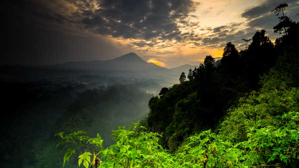 poster pemandangan alam gunung Earth Landscape Mountain Sunset Earth Landscape APC