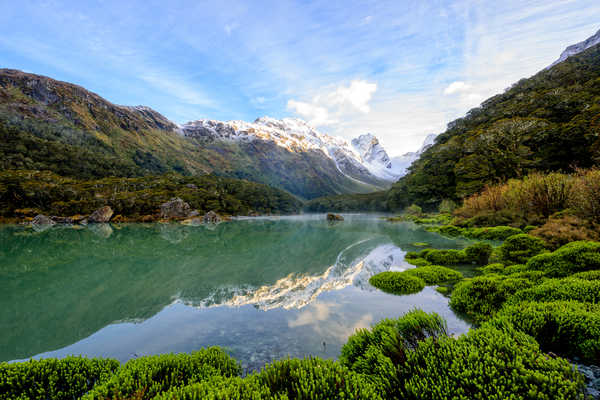 poster pegunungan New Zealand Mountains Lake Lake Mackenzie Grass 1Z