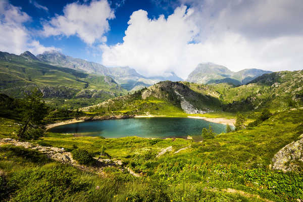 poster pemandangan alam gunung Italy Mountains Lake 1Z