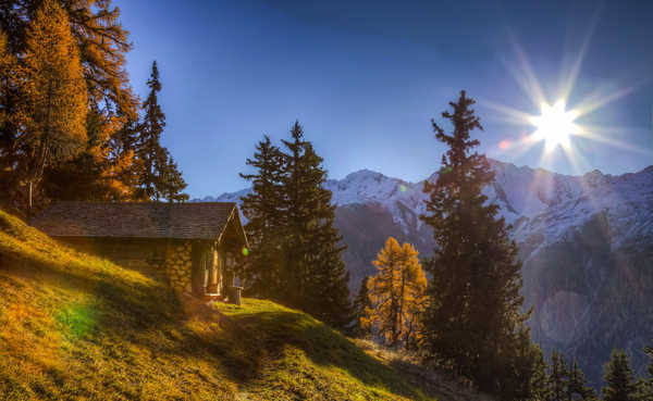 Poster Pemandangan Gunung Switzerland Mountains 1Z 020