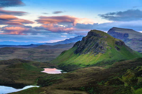 poster pemandangan alam gunung Sky Mountains Scotland Isle of Skye Hebrides 1Z