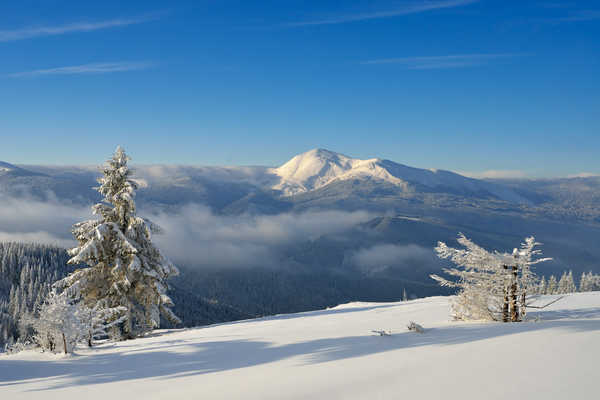 Poster Pemandangan Gunung Winter Scenery Mountains 1Z 002