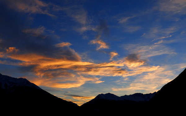 poster gunung Cloud Mountain Sky Sunset Earth Sunset APC 002