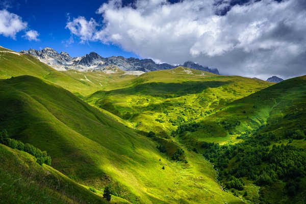 poster pegunungan Sky Mountains Georgia Near Tetnuldi Upper Svaneti 1Z